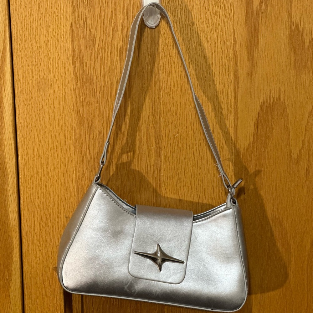 Silver Shoulder Bag